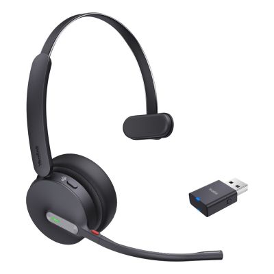 2. Yealink WH64 Hybrid Mono Teams Headset Kabelloses Kopfbügel-Headset für Büro/Callcenter Micro-USB Bluetooth Schwarz