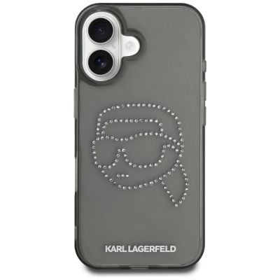 3. Karl Lagerfeld IML Strass Karl Head Case für iPhone 16 Schwarz