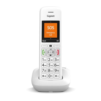 5. Gigaset E390 Analog/DECT-Telefon, Anrufername und -identifikation, Weiß