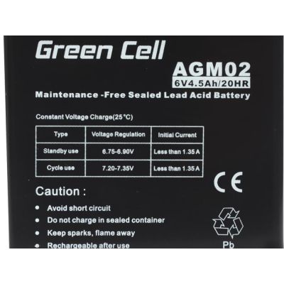 2. GREEN CELL GEL-BATTERIE AGM02 6V 4,5AH