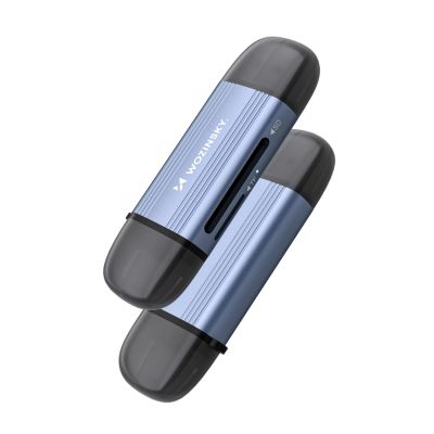 6. Wozinsky WCR-5G Speicherkartenleser für SD und microSD, USB-A 3.0 / USB-C 3.0, Aluminium – Grau