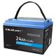 8. Qoltec LiFePO4 Lithium-Eisenphosphat-Akku | 12,8 V | 24 Ah | 307,2 Wh | BMS