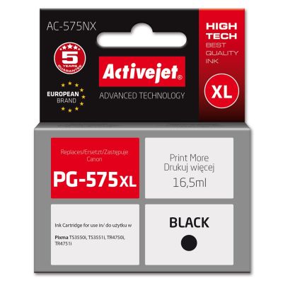 Activejet AC-575NX Tinte (Ersatz für Canon PG-575XL; Supreme; 16,5 ml; Schwarz)