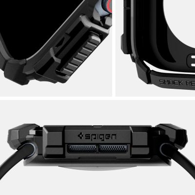 9. Spigen Rugged Armor Hülle für Apple Watch 10 (42 mm) – Schwarz