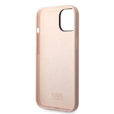 7. Karl Lagerfeld Silikon-Ikonik-Hülle für iPhone 13/14 – Pink