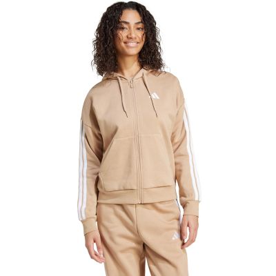 7. adidas Essentials 3-Streifen Fleece-Hoodie mit durchgehendem Reißverschluss W JX7706