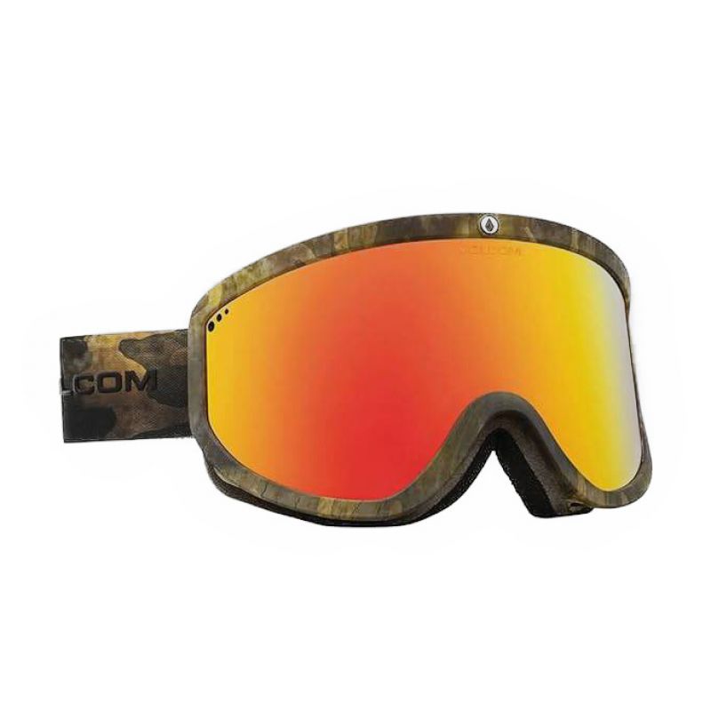 Volcom Footprints Snowboardbrille für Herren/Damen, Ski, Winter, Sport, Rot (VG0622103)