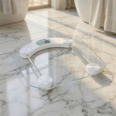 7. Esperanza Pilates EBS008W Badezimmerwaage (transparent)