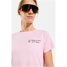 Damen-Kurzarmshirt ODLO T-Shirt Crew Neck S/S ESSENTIAL PRINT, rosa