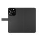 7. Puro Wallet Abnehmbare MagSafe 2in1 Öko-Lederhülle mit Klappe und Geldbörse für iPhone 16 Pro – Schwarz