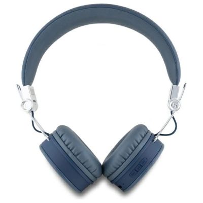 2. Guess Bluetooth-On-Ear-Kopfhörer ENC GUBH70PGTSPSB blau/blau genarbte klassische runde Form