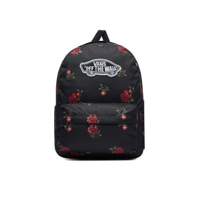 Vans Old Skool Classic Rucksack – Schwarz mit Rosen, 22 l