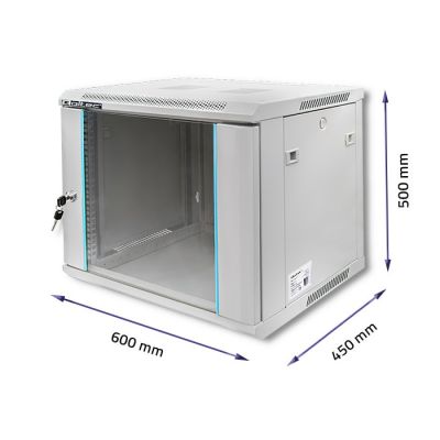 3. QOLTEC Rack-Schrank 19" | 9 HE | 600 x 500 x 450 mm