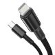 3. Baseus CATLGD-01 Lightning – USB-C PD-Kabel 20 W 480 Mbit/s 1 m – Schwarz