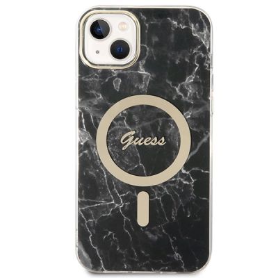3. Set Guess GUBPP14SHMEACSK Case+ Charger iPhone 14 6.1" schwarz/schwarz Hartschalenetui Marble MagSafe