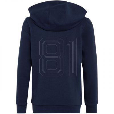 2. adidas Essentials 3-Streifen Fleece-Hoodie mit durchgehendem Reißverschluss Jr IC0600