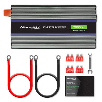 10. Qoltec Monolith 2000 MS Wave Spannungswandler | 12 V auf 230 V | 1000/2000 W | USB