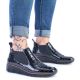 67. Rieker W R474 Schlangenleder Stiefeletten schwarz