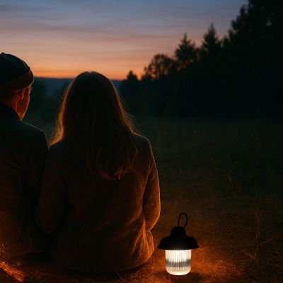 7. Taschenlampe, Campinglampe, USB, 3 Lichtmodi, Redcliffs, Schwarz