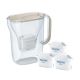 Brita Style Essential Filterkanne + 3 MaxtraPro PP-Kartuschen (Sand)