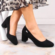 Sergio Leone W SK314D Wildleder Pumps mit Absatz Schwarz