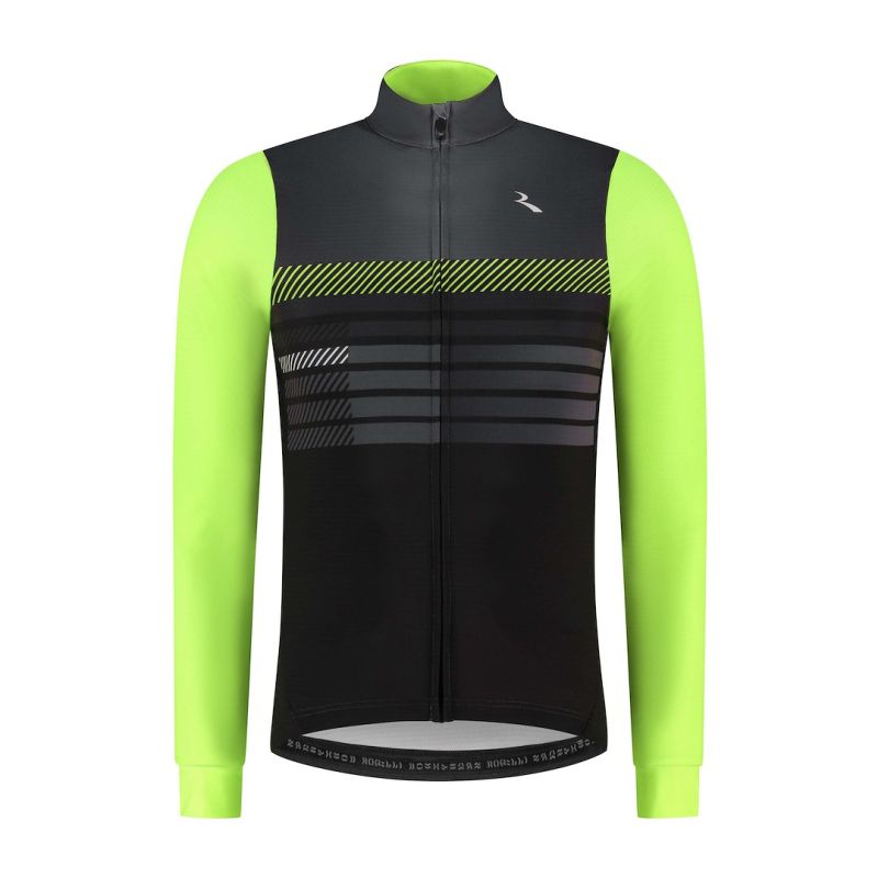 Rogelli STRYDE langes T-Shirt schwarz-fluoreszierend M