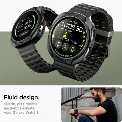 9. Spigen Liquid Air Case für Samsung Galaxy Watch 8 40 mm – Mattschwarz