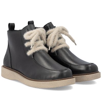4. Schwarze Damen-Ankle-Boots aus Leder, Rieker 71100-00