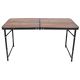 12. Klappbarer Campingtisch 120 x 60 x 70/62/55 cm, Holz
