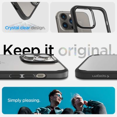 7. Spigen Ultra Hybrid-Hülle für iPhone 14 Pro – Mattschwarz