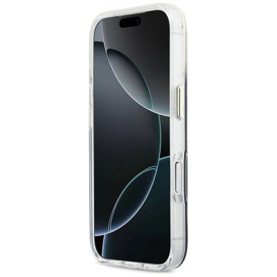 5. Guess IML Gradient Script Metal MagSafe Hülle für iPhone 17 Pro Max - Schwarz