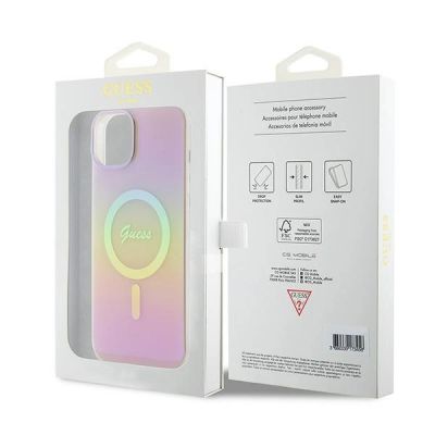 8. Guess GUHMP15MHITSP iPhone 15 Plus 6,7" rosa/rosa Hartschale IML Iridescent MagSafe