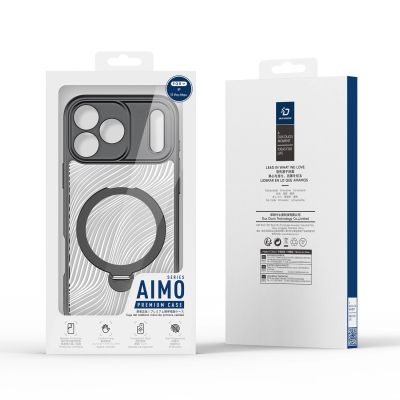 9. Dux Ducis Aimo Mag Case mit Magnetring und Ständer für iPhone 17 Pro Max - Schwarz