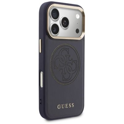 4. Guess Perforierte 4G MagSafe Hülle für iPhone 17 Pro - blau