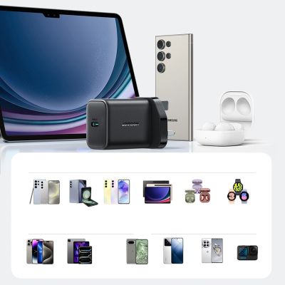 8. Joyroom JR-TCF23 25W Wandladegerät mit 1m USB-C-Kabel – Schwarz