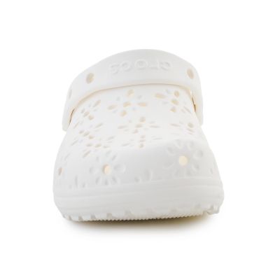 2. Crocs Classic Floral Cut Out Clog 210927-0WV Kreide
