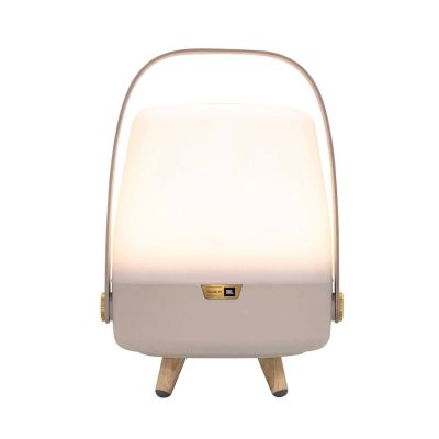 Kooduu Lite-up PLAY Mini tragbarer Mono-Lautsprecher Sand, Weiß, Holz 8 W