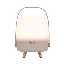 Kooduu Lite-up PLAY Mini tragbarer Mono-Lautsprecher Sand, Weiß, Holz 8 W