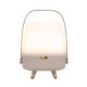 Kooduu Lite-up PLAY Mini tragbarer Mono-Lautsprecher Sand, Weiß, Holz 8 W