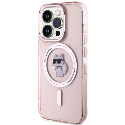 2. Karl Lagerfeld IML Choupette MagSafe Hülle für iPhone 15 Pro – Rosa