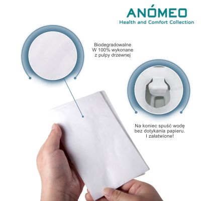 2. HYGIENISCHE TOILETTENSITZAUFLAGEN 38 X 46 CM (10 STÜCK) ANOMEO