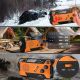 37. Extralink Solar-Notfallradio mit Kurbeldynamo-Powerbank (4000 mAh) und SOS-Taschenlampe SR-4000, tragbar, analog, Schwarz/Orange