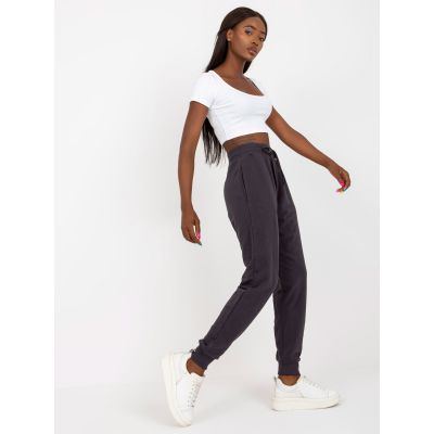 3. Basic-Jogginghose in Graphit mit Taschen (B-005.53)