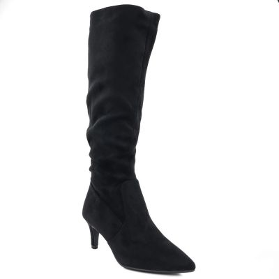 6. Sergio Leone KZ-28 Schwarze Wildleder-Stiefeletten mit niedrigem Absatz und Isolierung