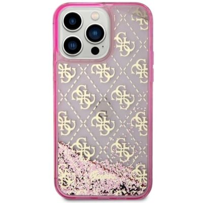3. Guess GUHCP14LLC4PSGP iPhone 14 Pro 6.1" pink/pink Hardcase Liquid Glitter 4G Transculent