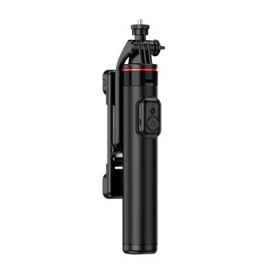 12. Selfie Stick WC12YDS Teleskopstativ 1,3 m aus Aluminiumlegierung mit Dual-Licht und Telefonhalter – Schwarz