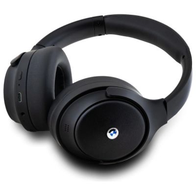 2. BMW Bluetooth ANC On-Ear-Kopfhörer BMBHKL601SSLVK schwarz/schwarze Metalllogos
