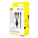 7. Baseus Flash Series 3 100W USB-C 3in1 Kabel - USB-C+USB-C+ Lightning 1,5m + 3 x 0,25m - schwarz