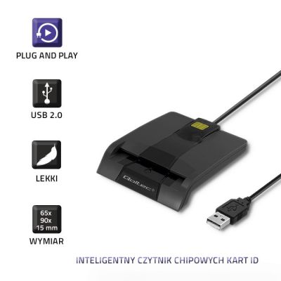 4. QOLTEC Smart-ID-Kartenleser | SCR-0634 | USB Typ C