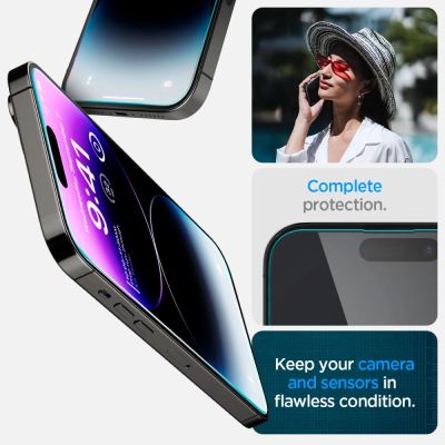 12. Spigen Glas.tR EZ Fit gehärtetes Glas für iPhone 14 Pro Max - 2 Stk.